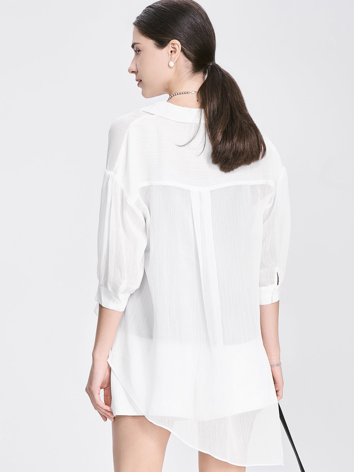 High-Low 2 Pieces Asymmetrical Blouse