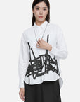 Abstract Print Loose Button-up Shirt
