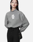 Letter Printing Loose Sweater Jacket
