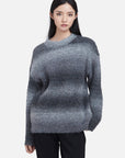 Casual Round Neck Gradual Drop Shoulder Sweater