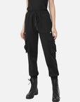 Sport Pants With Tight Knit Straps And Stereo Pockets