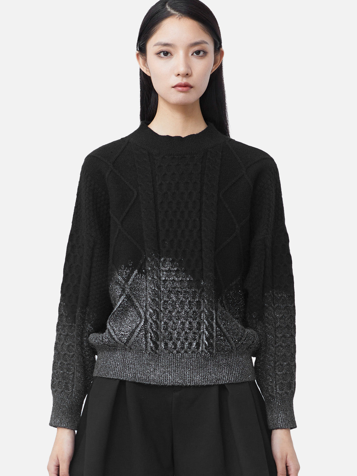 SDEER Crochet Dolman Sleeve Loose Sweater For Women – S·DEER