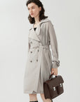 Casual Lapel Double Breasted Trench Coat