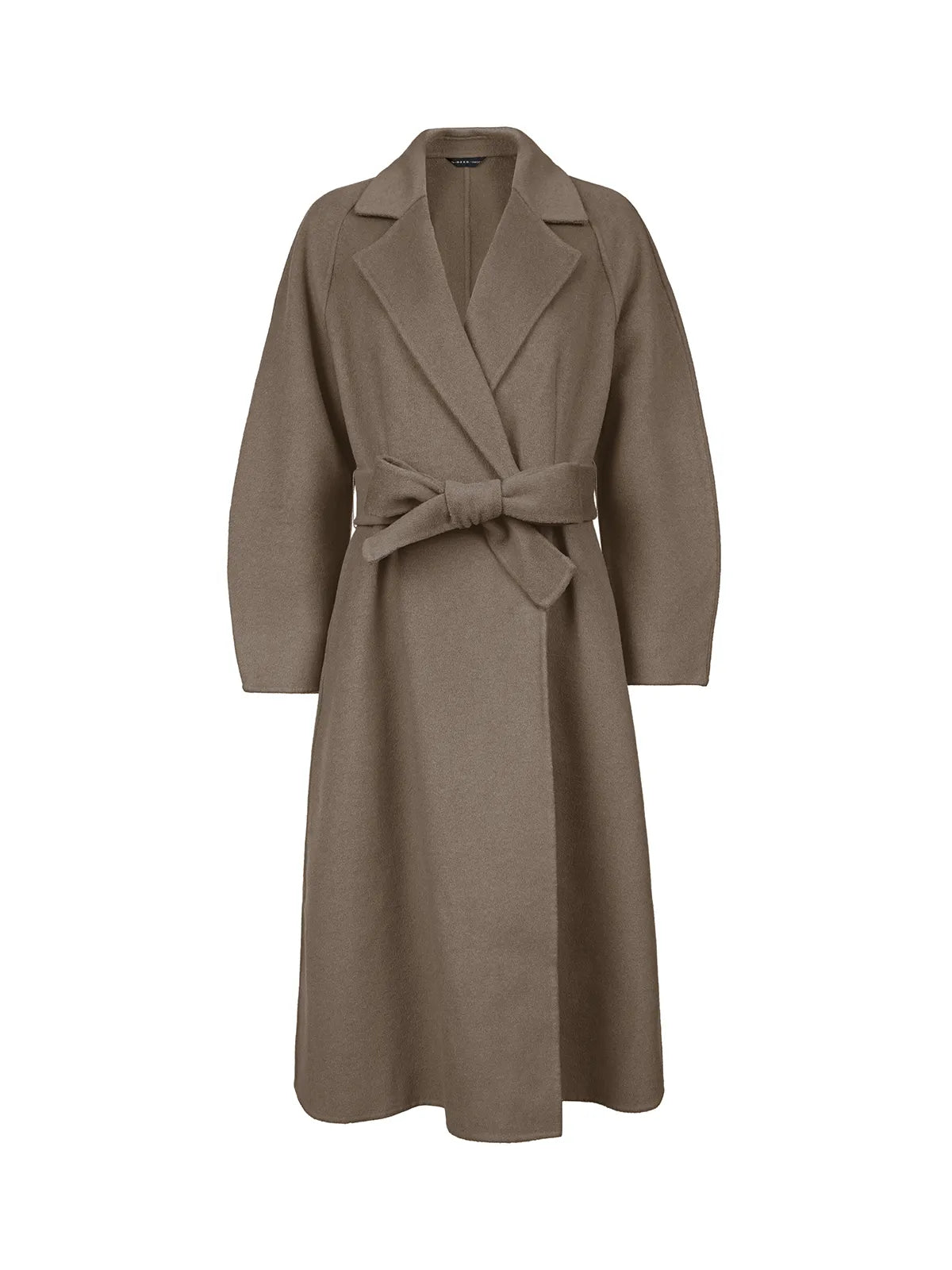 Suit Collar A-Line Wool Long Coat