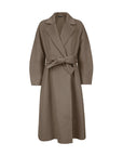 Suit Collar A-Line Wool Long Coat