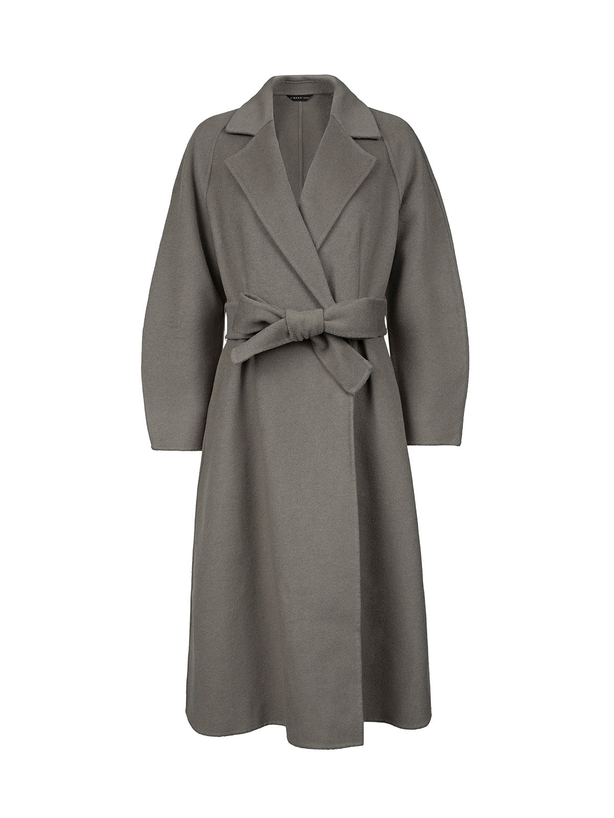 Suit Collar A-Line Wool Long Coat