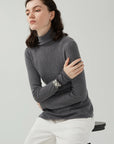 High-Neck Knit Sweater