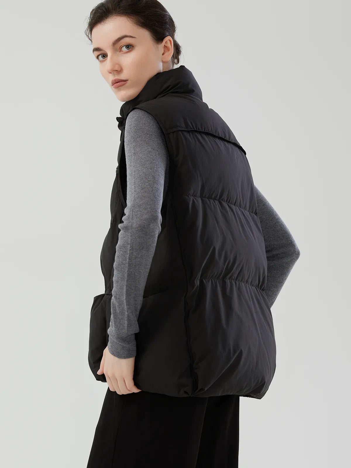 Stand-Up Collar Goose Down Vest