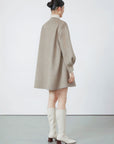 Round Neck Design Wool Coat: A touch of timeless elegance.