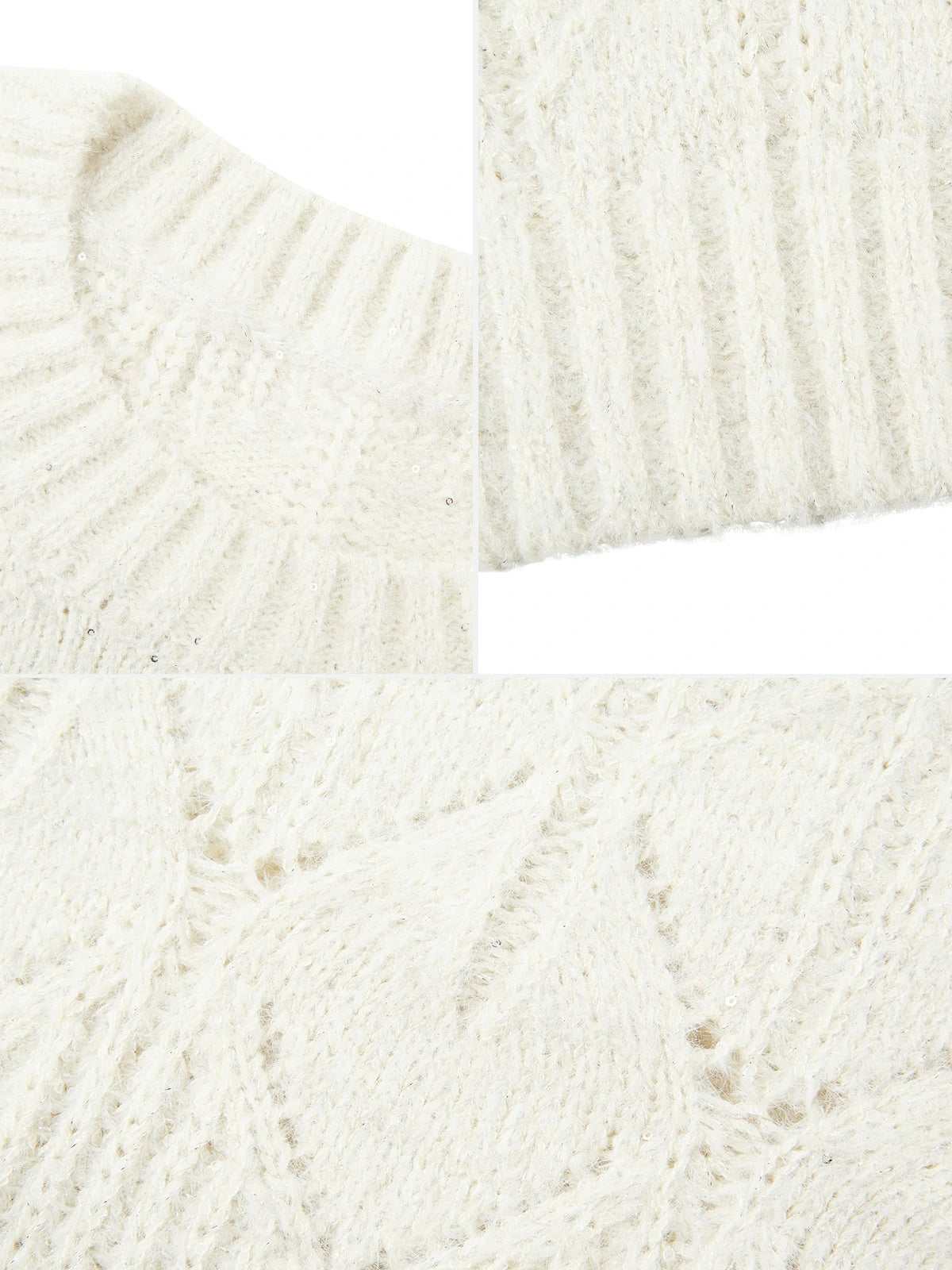 Stylish round neck crochet sweater with unique design