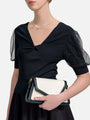 Colorblock Crocodile Crossbody Bag