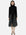 High-Neck Mesh Knit Sweater Dress