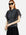 Lapel Tulle Mesh Sequin Short Sleeve Shirt