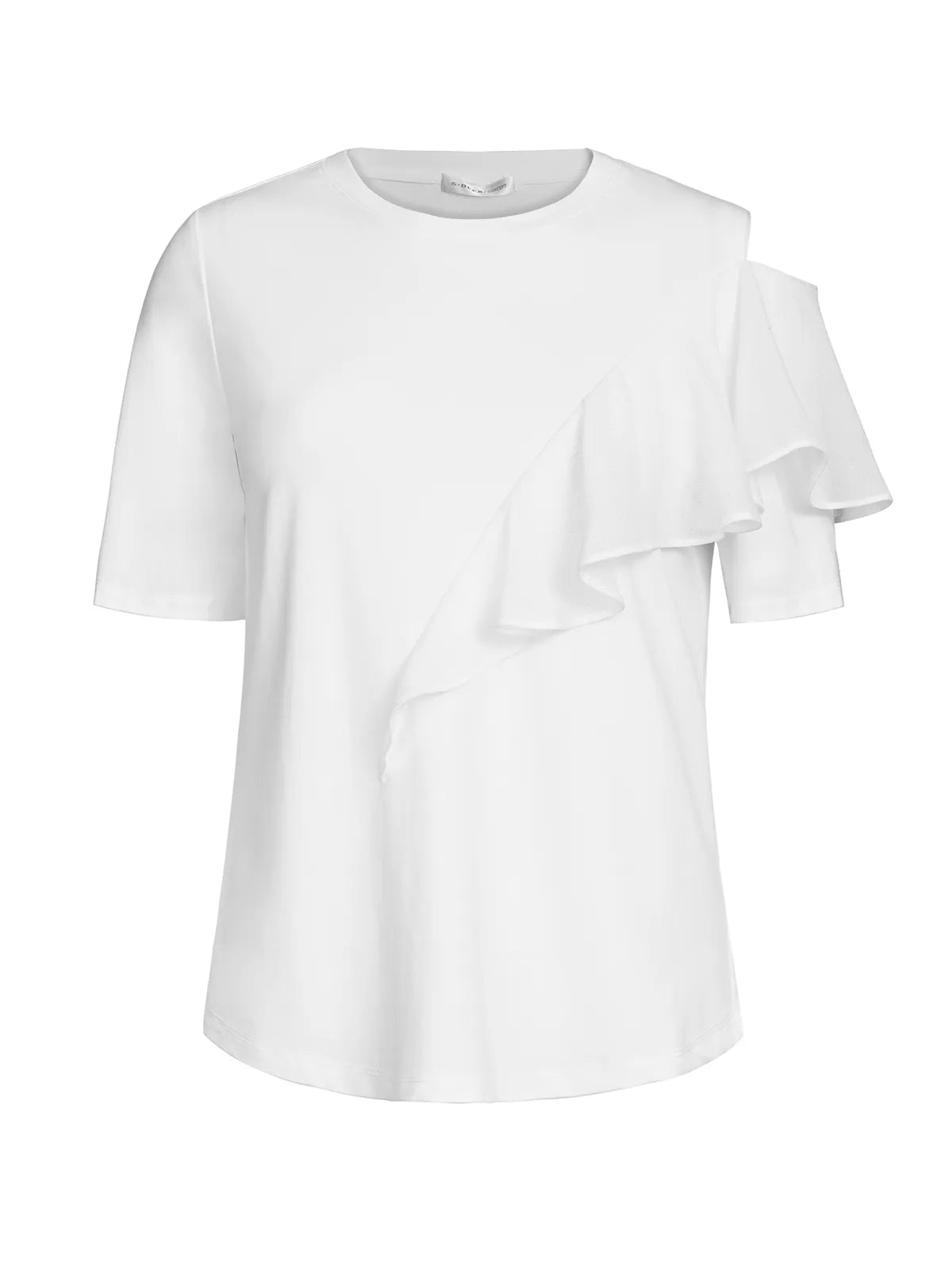 Asymmetrical Ruffle Short Sleeve T-shirt