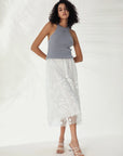 Mesh Positioning Embroidery Skirt