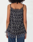 Lace Print Pullover Tank Top