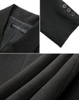 Double-Breasted Draped Suit Jacket