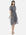 Leaf Printed Mesh Puff Sleeve Dress