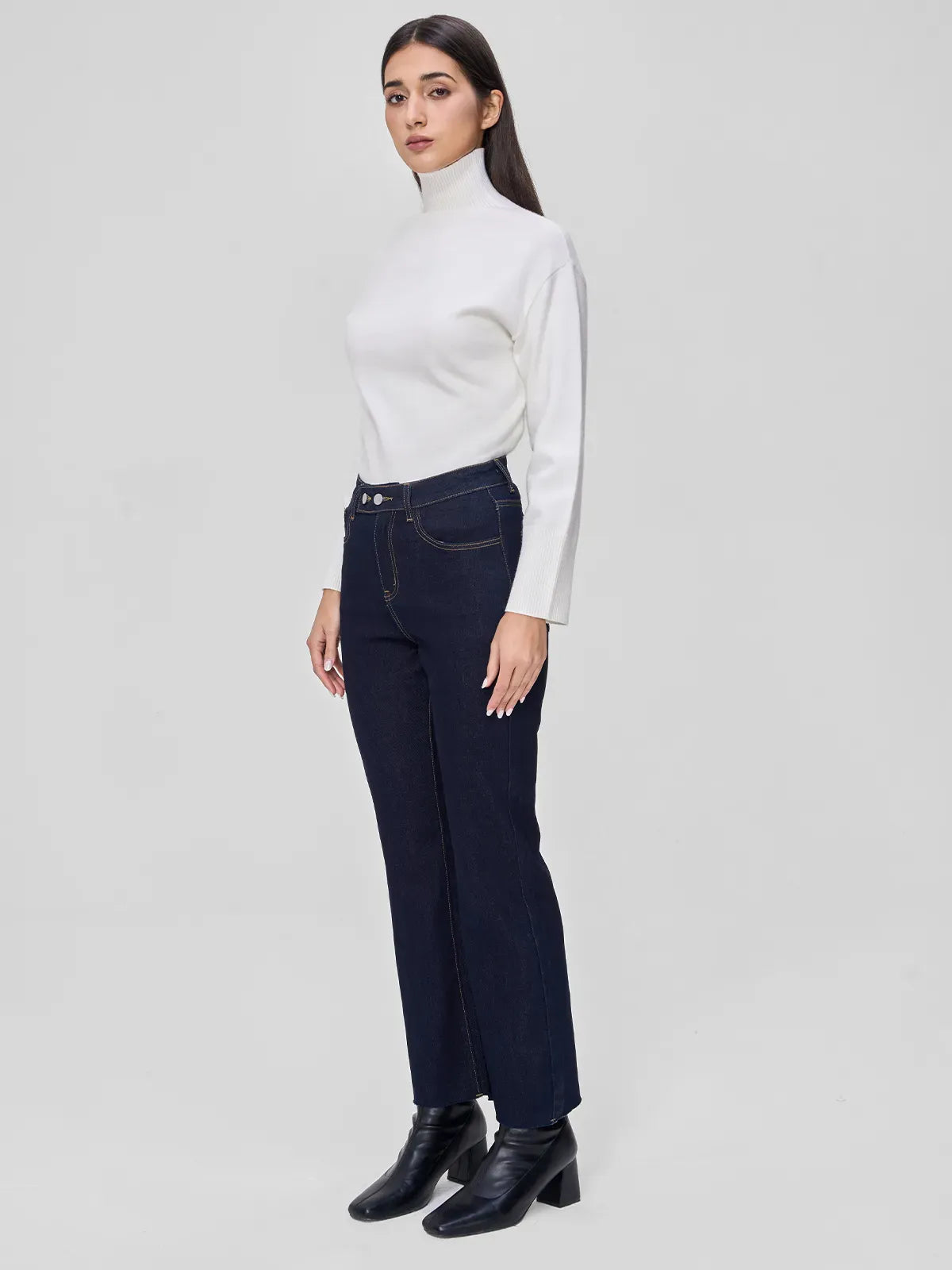 Classic High-Waisted Flare Jeans