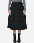Sophisticated woolen A-line skirt for women