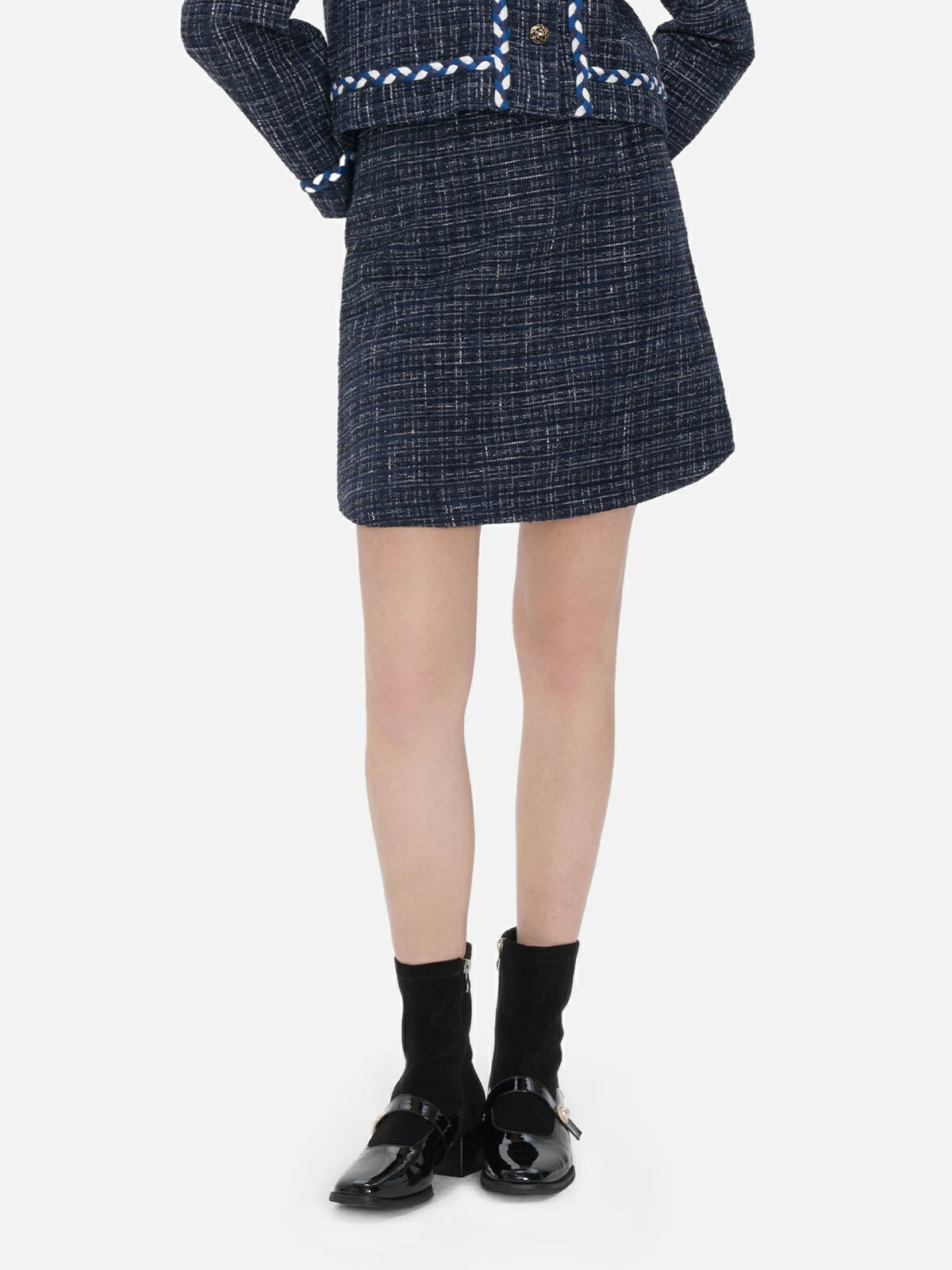 Plaid High Waist  A-line Mini Skirt