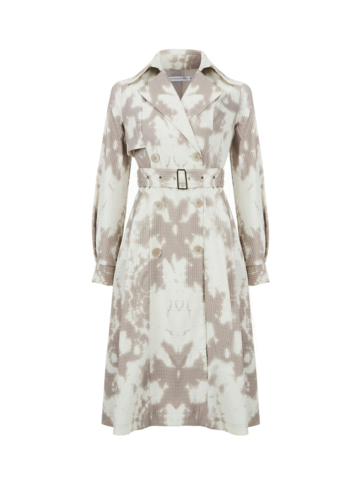 Printed Double Breasted Trench Coat