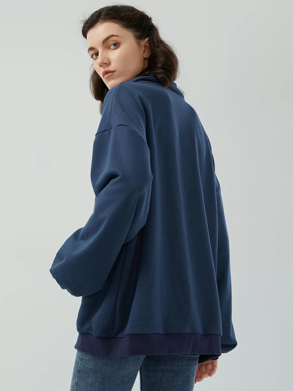 Leisurewear with a fold-over collar, providing both style and comfort