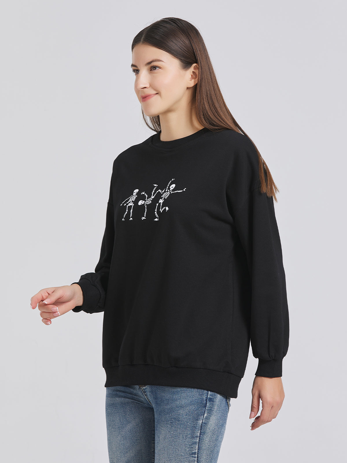 Fun and mysterious holiday attire: The allure of the black bat wing sweatshirt.