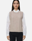 Stylish Apricot Knit Vest for Women's Winter Wardrobe