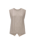 Casual Yet Refined: Apricot Knit Vest for Everyday Fashion