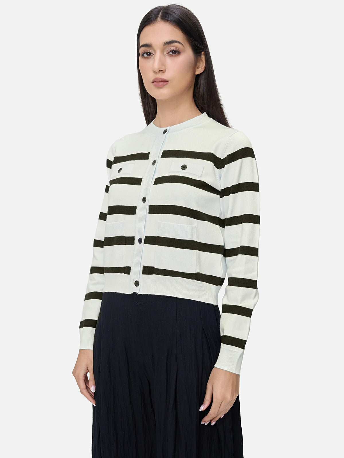 Confidently showcase a relaxed and stylish charm with this versatile cardigan sweater