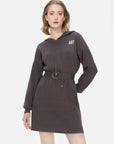 Contemporary silhouette Hooded knit dress