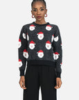 Santa Print Pullover Sweater