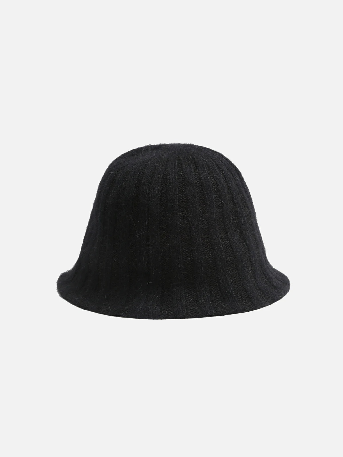 Stylish black bucket hat for winter