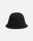 Stylish black bucket hat for winter