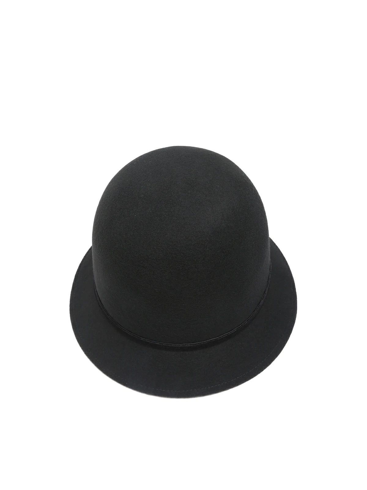 Elegant black wool bucket hat with bow accent