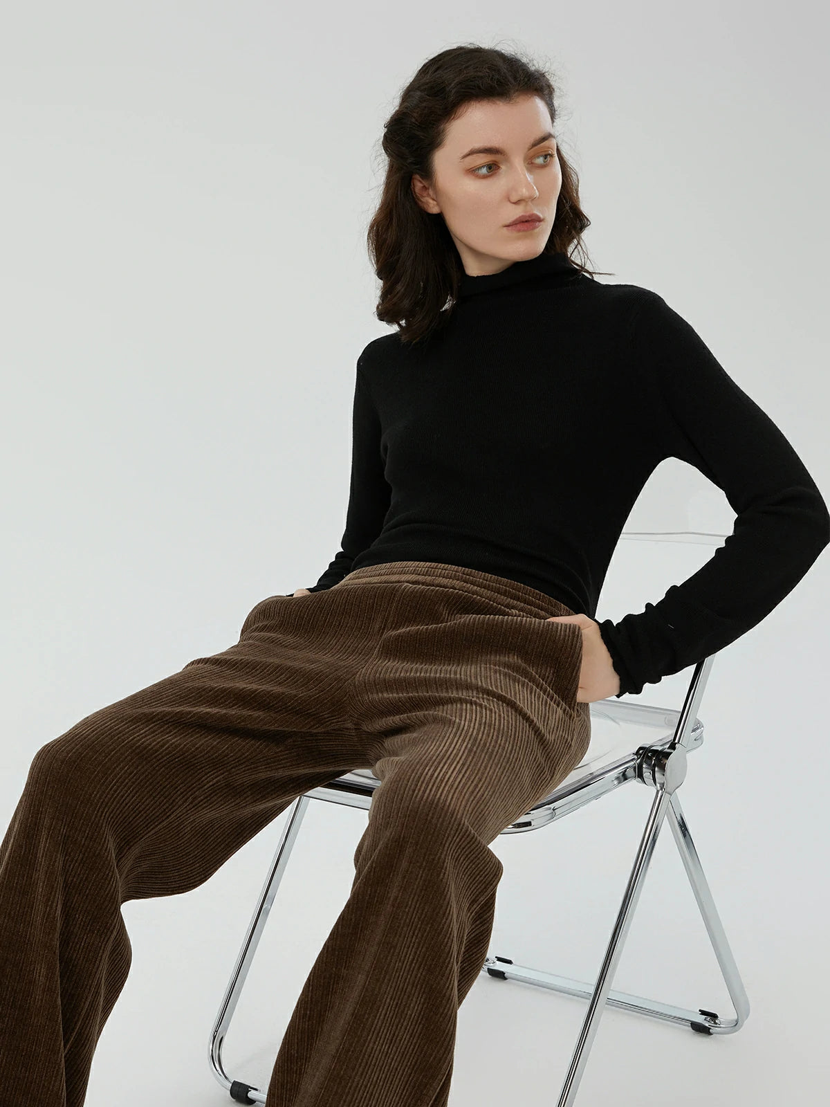 Brown corduroy trousers: A balance of comfort, style, and timeless fashion.