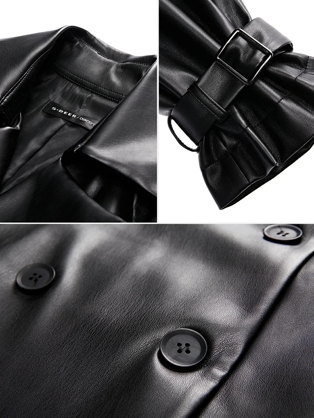 Dual Delight of Fashion and Comfort: Experience the dual delight of fashion and comfort with this long leather coat.