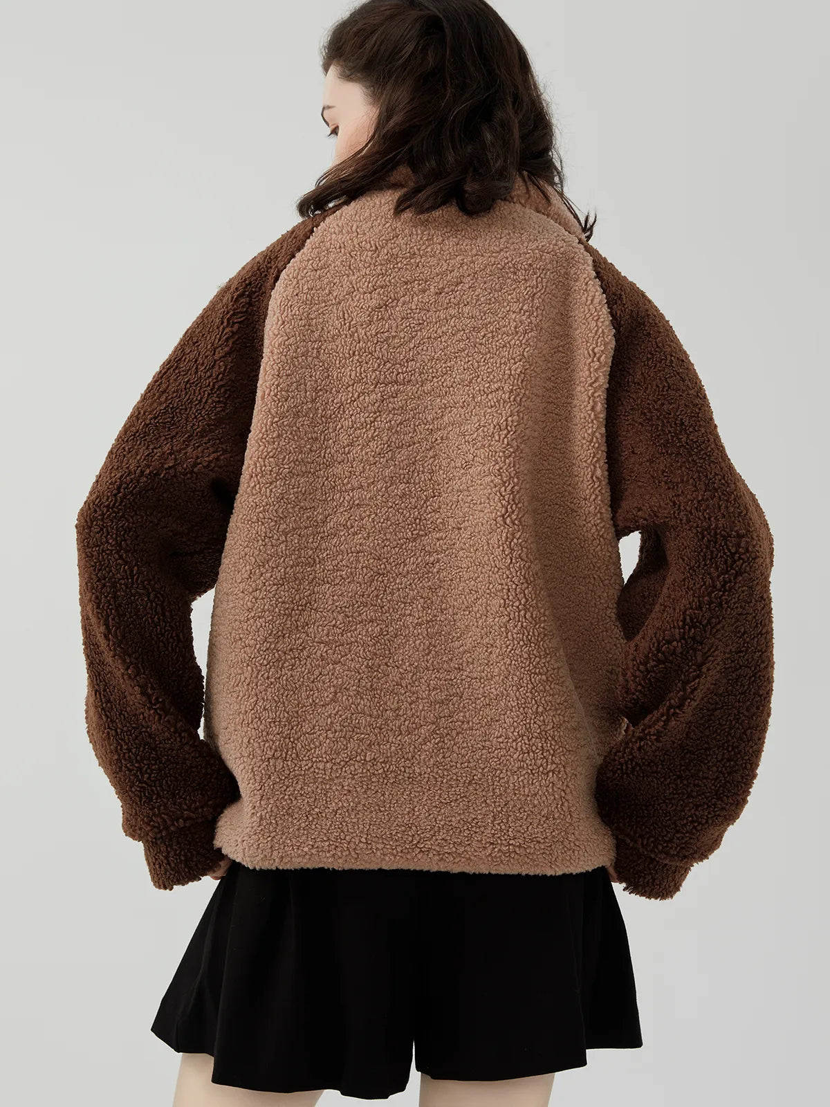 Color-Blocked Fleece Jacket