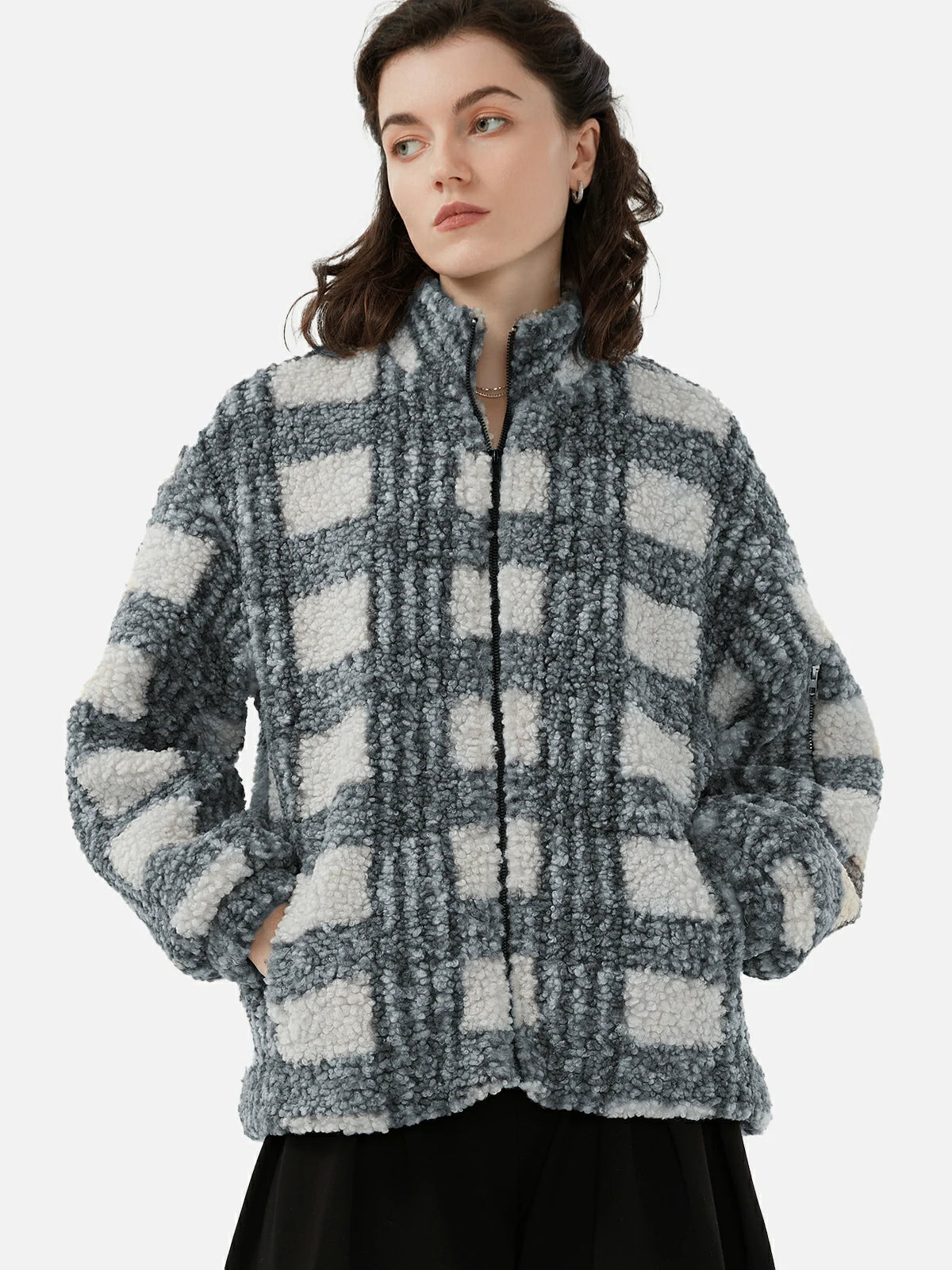 Plaid Fleece Jacket