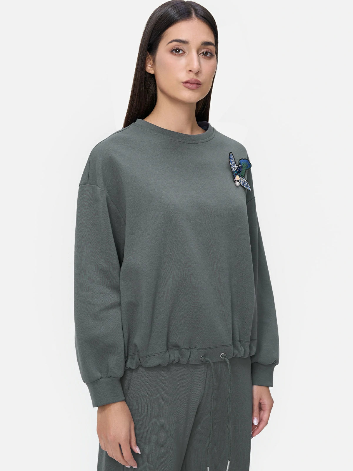 Comfortable and chic dropped-shoulder pullover