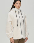 Versatile Zip-Design Fleece Jacket in Casual Beige