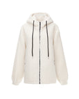 Cozy and Stylish: Beige Fleece Jacket with Zip Details