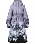 Flower Printed A-Line Goose Down Coat