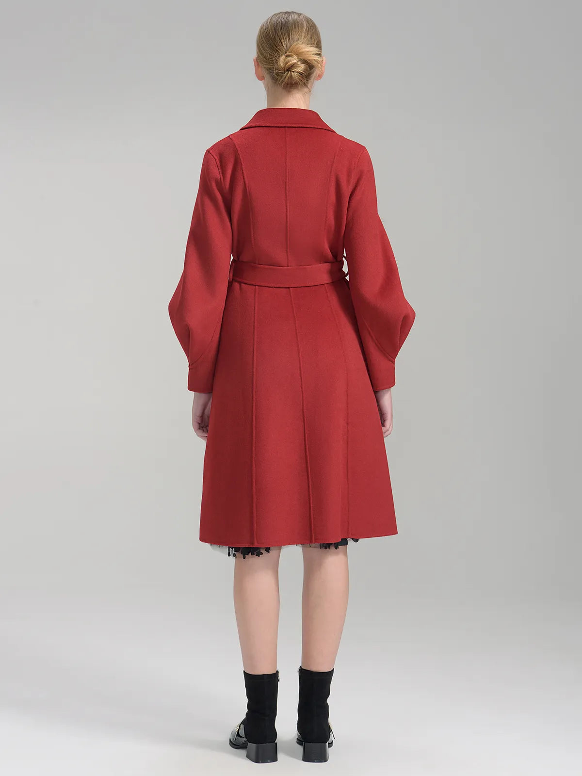 Belted Single Breasted Wool Coat