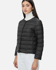 Lightweight and warm short-length snap-button designed winter coat