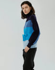 Gradient Color Back Bow Tie Sweater