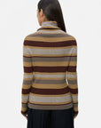 Versatile Color-Blocked Turtleneck Sweater for Casual and Formal Wear
