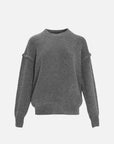 Elevate your wardrobe essentials with this gray sweater, featuring a round-neck design and a slim silhouette.