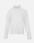 Simple Solid Color Ribbed Turtleneck Sweater